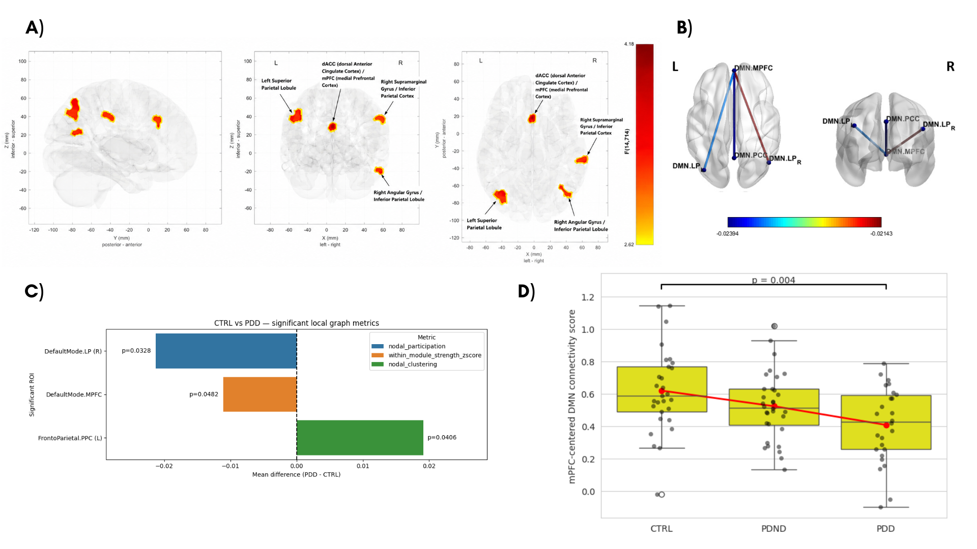 Overview of mPFC-centered connectivity analyses