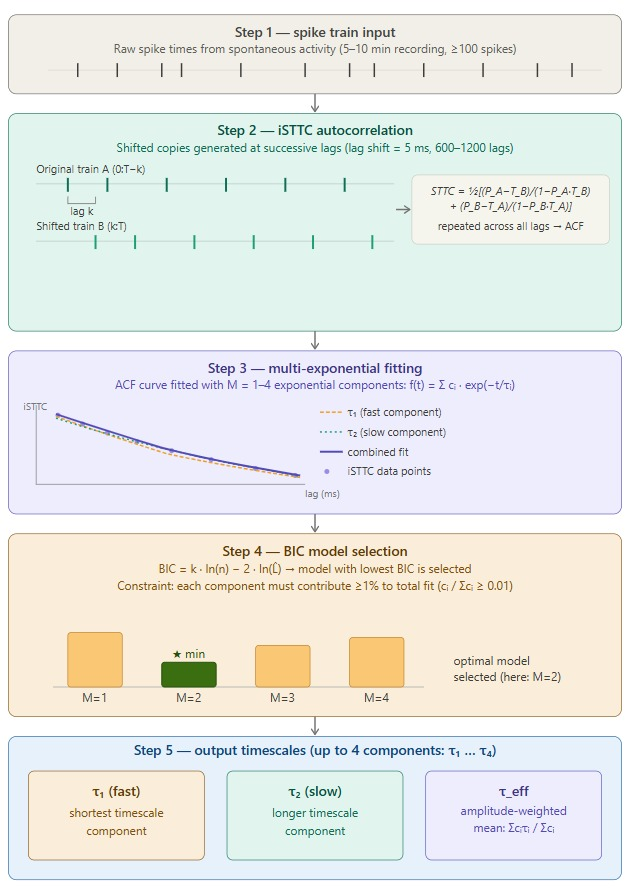Pipeline for estimating intrinsic neural timescales using iSTTC